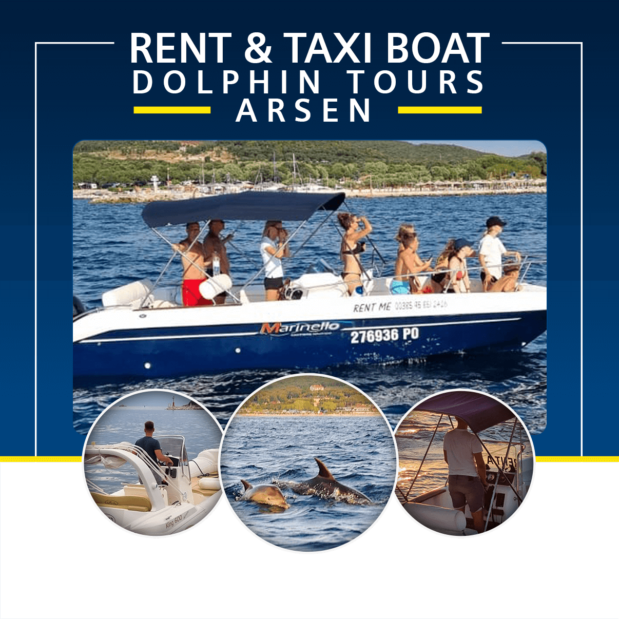 Taxi Boat & Rent a Boat & Dolphin Tours "Arsen" Vrsar Istria